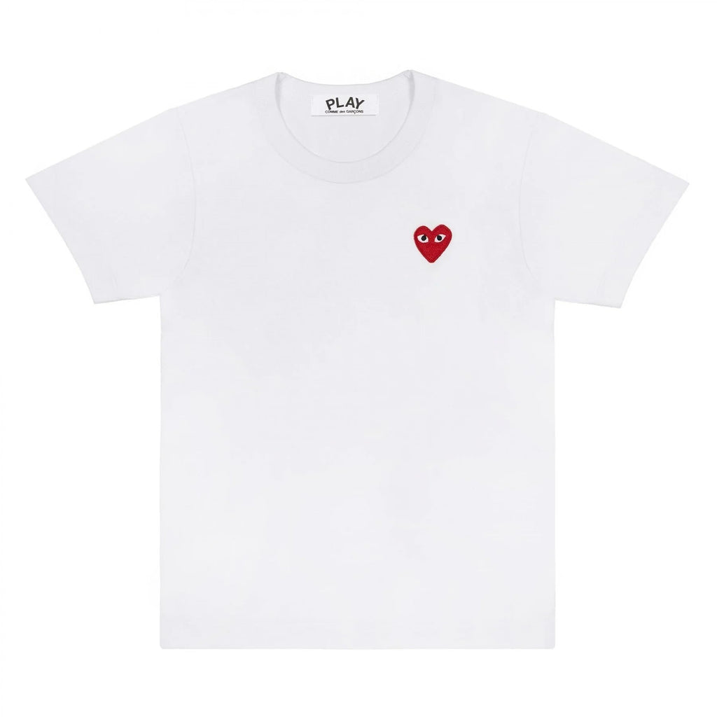 Comme des Garcons PLAY Basic T-Shirt Red Emblem White