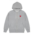 PLAY GREY MULTI LOGO ZIP HOODED SWEATSHIRT
