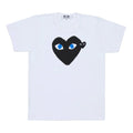 PLAY T-SHIRT BLACK HEART BLUE EYES