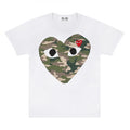 PLAY T-SHIRT CAMO RED HEART