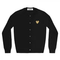 PLAY V-NECK CARDIGAN GOLD EMBLEM (BLACK)