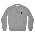 PLAY V-NECK CARDIGAN BLACK EMBLEM (LIGHT GREY)